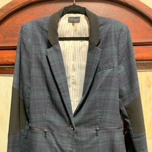 1.State Plaid jacket size 12, with zippers and two tone sleeve!